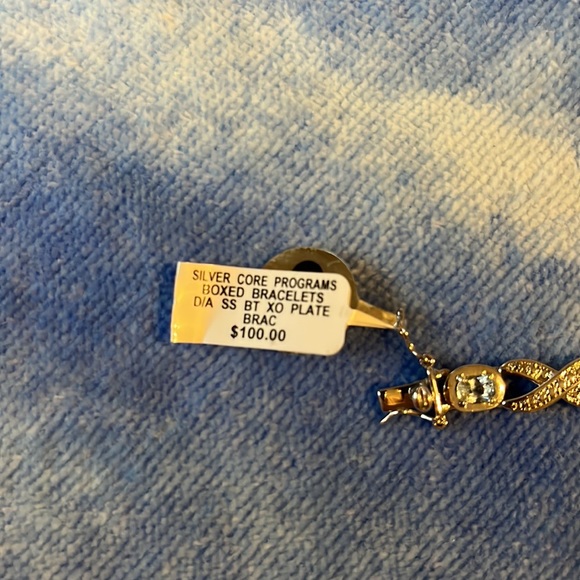 NWT aquamarine silver 8 inch bracelet - Picture 3 of 4